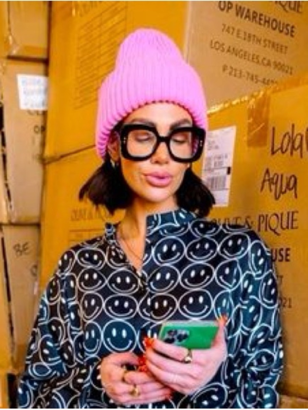 Dressed in Lala “Grunge Chic” Knit Beanie
Pink